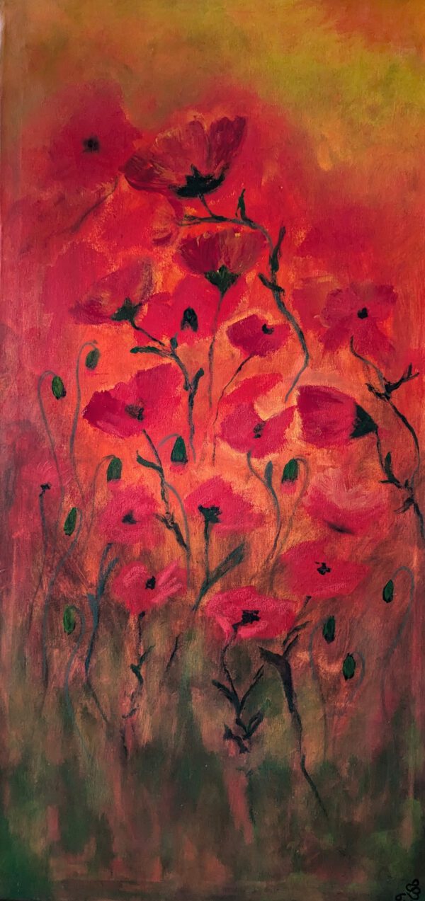 "Mohnfeld" 50x100 cm (Transportkosten individuell nach Abstimmung... bzw. Abholung bevorzugt)